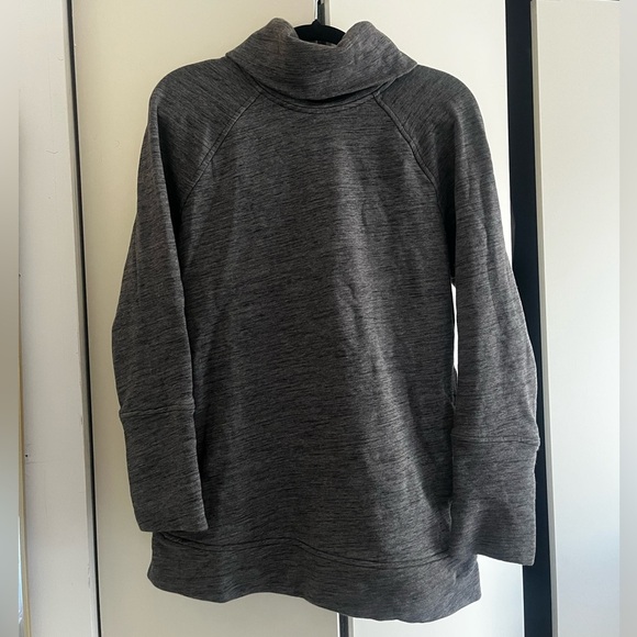 Lululemon To You Tunic Mock Neck Turtleneck Sweatshirt Heathered Grey 8 - Picture 4 of 8